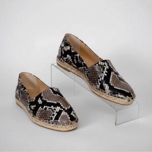 Alexandre Birman Python Snakeskin Espadrille Flats  US 6 EU 36 NWT